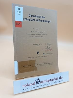 Oberrheinische Geologische Abhandlungen. Jahrgang 20, Heft 1/2, 1971.