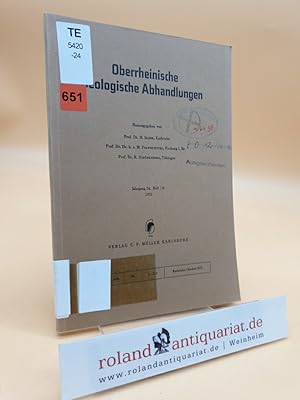 Oberrheinische Geologische Abhandlungen. Jahrgang 24, Heft 1/2, 1975.