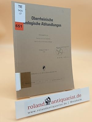 Oberrheinische Geologische Abhandlungen. Jahrgang 27, Heft 1/2, 1978.