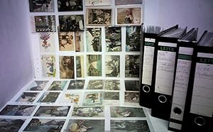 Sammlung von ca. 1300 Ansichtskarten aus ca. 1890 - 1950 in Klarsicht-Steckfolien zu je 4 Karten....