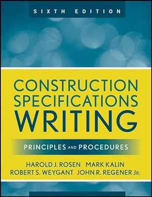 Bild des Verkufers fr Construction Specifications Writing: Principles and Procedures zum Verkauf von Studibuch