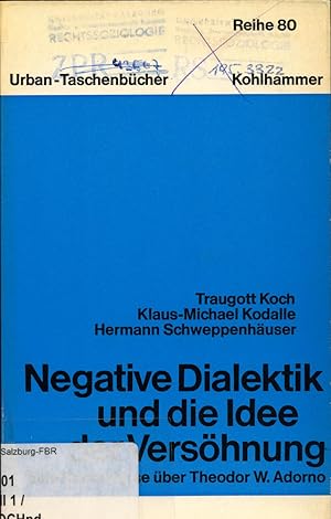 Seller image for Negative Dialektik und die Theorie der Vershnung for sale by avelibro OHG