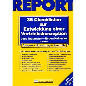 Bild des Verkufers fr 35 Checklisten zur Entwicklung einer Vertriebskonzeption Analyse - Umsetzung - Kontrolle zum Verkauf von avelibro OHG