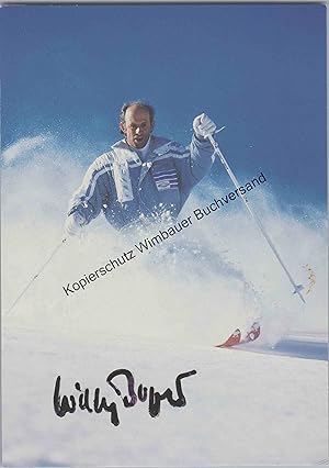 Original Autogramm Willy Bogner Skilegende /// Autograph signiert signed signee