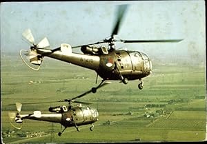 Ansichtskarte / Postkarte Niederländische Militär-Hubschrauber, Aerospatiale Alouette III