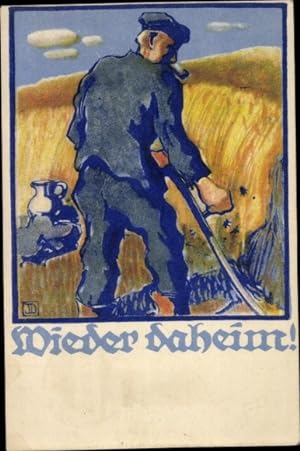 Künstler Ansichtskarte / Postkarte Dominicus, Josef, Wieder daheim, Kriegsgefangenen Heimkehrkart...
