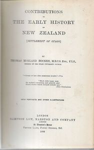 Imagen del vendedor de Contributions To the Early History of New Zealand [Settlement of Otago] a la venta por Book Haven