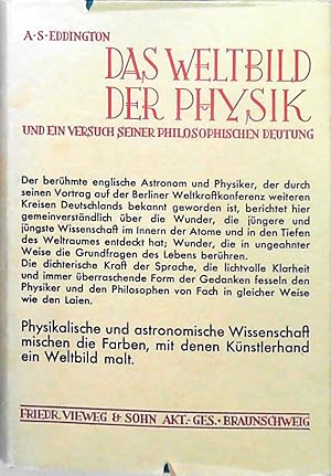 Das Weltbild der Physik und ein Versuch Seiner Philosophischen Deutung: The nature of the physica...