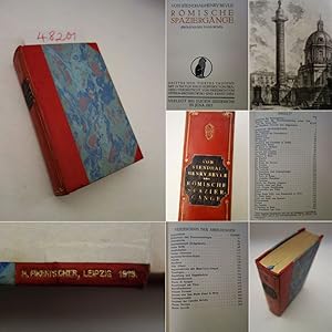 Image du vendeur pour Rmische Spaziergnge (Promenades dans Rome). Mit 24 Tafeln nach Kupfern von Piranesi. Verdeutscht von Friedrich von Oppeln-Bronikowski und Ernst Diez * H A L B L E D E R - V o r z u g s a u s g a b e mis en vente par Galerie fr gegenstndliche Kunst