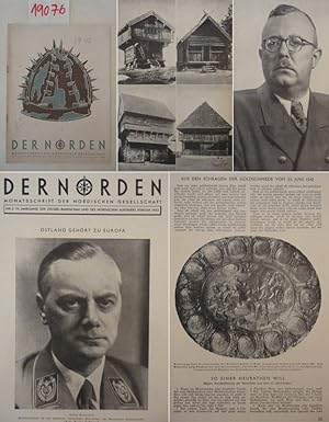 Imagen del vendedor de Der Norden. Monatsschrift der Nordischen Gesellschaft. Nr.2 Februar 1942, 19.Jahrgang a la venta por Galerie fr gegenstndliche Kunst