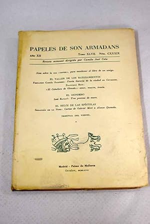 Seller image for Papeles de Son Armadans, ao XII, tomo XLVII, n. CXXXIX (octubre, 1967).:: Nota sobre la voz correo para encabezar el libro de un amigo; Teora literaria de la ciudad en Cervantes; El caballero de Olmedo: Amor, muerte, irona; Tres poemas de enero; Cartas de Gabriel Mir a Alonso Quesada; Pascua y naranjas de Manuel Vicent for sale by Alcan Libros