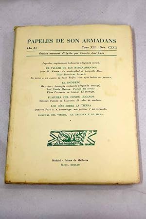 Imagen del vendedor de Papeles de Son Armadans, ao XI, tomo XLI, n. CXXII (mayo, 1966).:: Pequeas cogitaciones habaneras (segunda serie); La modernidad de Leopoldo Alas; En torno a un cuento de Juan Rulfo: No oyes ladrar los perros; Antologa traducida; Testigo del verano; El enemigo; El robot de madame; E. Cummings: seis poemas y un recuerdo; Un espaol universal: Santayana; Cuaderno cataln de Dionisio Ridruejo; El ltimo Emilio Prados; El ltimo libro de Gloria Fuertes a la venta por Alcan Libros