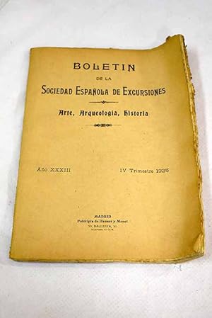 Seller image for Boletn de la Sociedad Espaola de Excursiones, Ao 1925, vol. 33, n 4:: Tiziano en el Museo del Prado. III; El arquitecto Martnez de Lara y el famoso Pantano de Lorca.; La Santa Hermandad Vieja de Toledo y su Crcel Real for sale by Alcan Libros