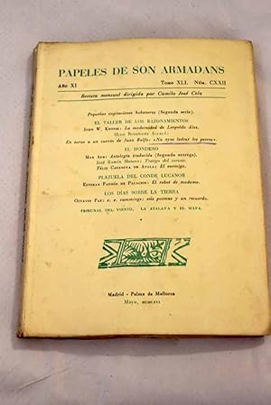 Imagen del vendedor de Papeles de Son Armadans, ao XI, tomo XLI, n. CXXII (mayo, 1966).:: Pequeas cogitaciones habaneras (segunda serie); La modernidad de Leopoldo Alas; En torno a un cuento de Juan Rulfo: No oyes ladrar los perros; Antologa traducida; Testigo del verano; El enemigo; El robot de madame; E. Cummings: seis poemas y un recuerdo; Un espaol universal: Santayana; Cuaderno cataln de Dionisio Ridruejo; El ltimo Emilio Prados; El ltimo libro de Gloria Fuertes a la venta por Alcan Libros