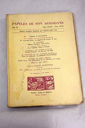 Imagen del vendedor de Papeles de Son Armadans, ao IX, tomo XXXII, n. XCIV (enero, 1964).:: Kennedy en Fuenteovejuna; Nuevas escenas matritenses VIII. Cagarrache o el sueo de una noche de primavera; La angustia del hombre de hoy; Siete salmos; Poemas; Carta a Castilla; Un da para las lilas; La fundacin Sierra-Pambley; Las tribulaciones de un arbitrista a lo divino; Breve nota para la exposicin de dos amigos; Cantos para la coral de un hombre solo de Juan Margarit; Veinticinco poemas de Quasimodo; Retrato de Ramn de Luis S. Granjel; Antecesorio. Prlogo a la nueva edicin a la venta por Alcan Libros