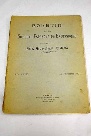 Imagen del vendedor de Boletn de la Sociedad Espaola de Excursiones, Ao 1921, vol. 29, n 3:: Aragn monumental: La ciudad de Jaca.; Una casa espaola.; El convento de San Francisco.; Excursin al monasterio de Lupiana.; Las murallas de Segorbe a la venta por Alcan Libros