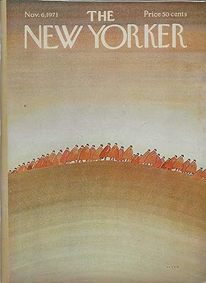 The New Yorker November 6, 1971 Great Cover, Complete Magazine