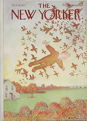 The New Yorker October 16, 1971 Andre Francois Cover, Complete Magazine