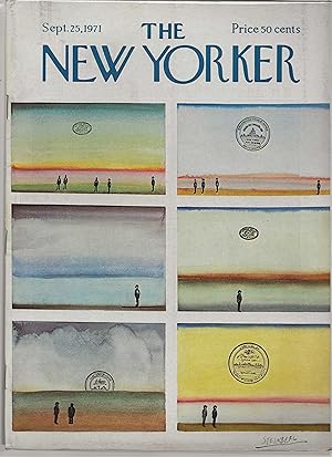 The New Yorker September 25, 1971 Saul Steinberg Cover, Complete Magazine