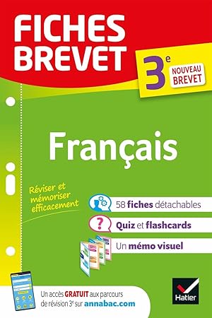 Image du vendeur pour Fiches brevet Franais 3e - Brevet 2023: fiches de rvision & quiz mis en vente par Dmons et Merveilles