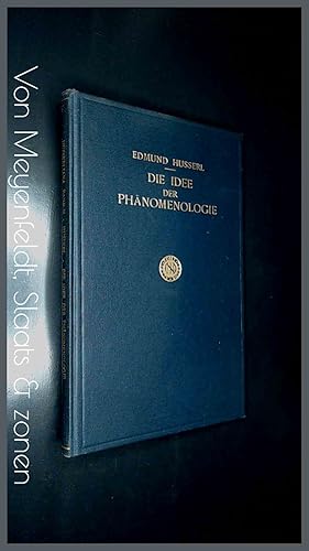 Seller image for HUSSERLIANA - Gesammelte Werke - Die idee der phanomenologie, funf vorlesungen for sale by Von Meyenfeldt, Slaats & Sons