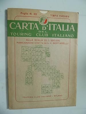 CARTA D'ITALIA DEL TOURING CLUB ITALIANO Foglio 33 TEMPIO PAUSANIA