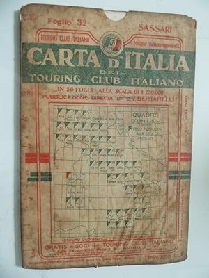 CARTA D'ITALIA DEL TOURING CLUB ITALIANO Foglio 32 SASSARI