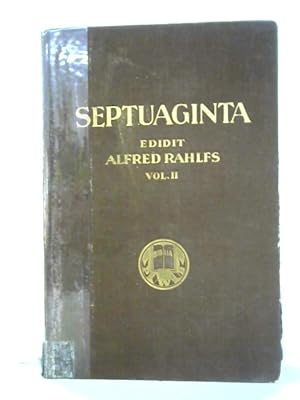Immagine del venditore per Septuaginta: Vol II venduto da World of Rare Books