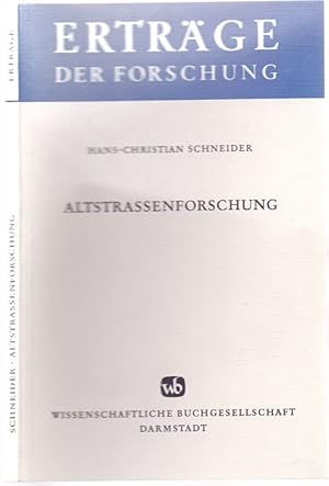 Seller image for Altstrassenforschung. for sale by Antiquariat Dwal