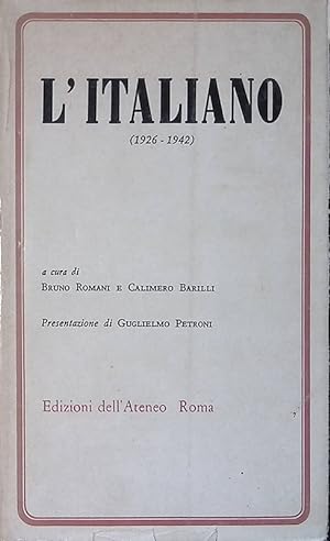 Imagen del vendedor de L'italiano. 1926-1942 a la venta por FolignoLibri