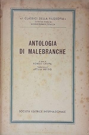 Image du vendeur pour Antologia di Malebranche mis en vente par FolignoLibri