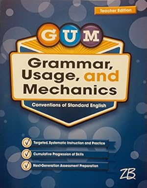 Imagen del vendedor de Grammar, Usage, and Mechanics, Conventions of Standard English, Teacher Edition a la venta por ZBK Books