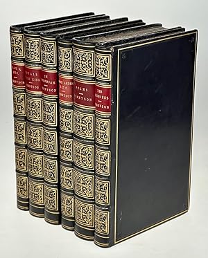 Seller image for [Tennyson, Alfred Lord] Set of Six Titles, Uniformly Bound: Princess; Poems; Idylls of the King; Maud, In Memoriam; Enoch Arden. Uniformly Bound Full Dark Blue Calf for sale by Nudelman Rare Books