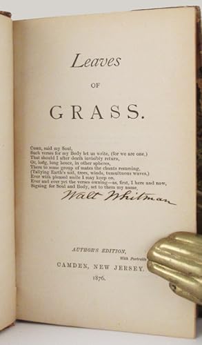 Seller image for LEAVES OF GRASS.Author's Edition, With Portraits from Life. for sale by Buddenbrooks, Inc.