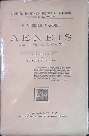 Bild des Verkufers fr Aeneis. Libri VII - VIII - IX - X - XI - XII zum Verkauf von FolignoLibri