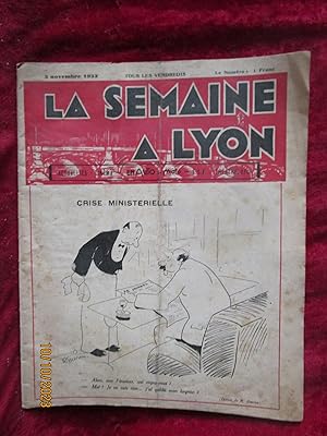 Bild des Verkufers fr LA SEMAINE A LYON " REVUE HEBDOMADAIRE - PREMIRE ANNE - NUMRO du 3 NOVEMBRE 1933 - SUPPLMENT " CINGRAPHIQUE " zum Verkauf von LA FRANCE GALANTE