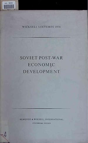 Bild des Verkufers fr Soviet post-war economic development. zum Verkauf von Antiquariat Bookfarm