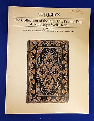 The collection of the late H.W. Pratley, Esq., of Tunbridge Wells, Kent [ Sotheby's, auction cata...