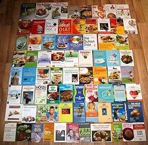 73 Kochbücher - KOCHEN, DIÄT, ABNEHMEN, SCHLANK UND FIT, LOW FAT, FASTEN.