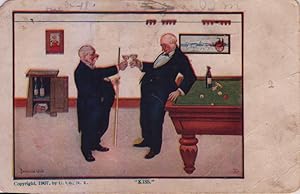 Seller image for billiards postcard: Kiss for sale by Mobyville