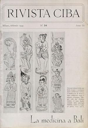 Seller image for Rivista Ciba. La medicina a Bali. Anno III, n. 16, febbraio 1949 for sale by FolignoLibri