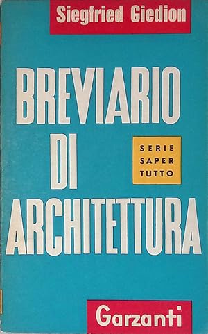 Bild des Verkufers fr Breviario di architettura zum Verkauf von FolignoLibri