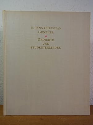 Imagen del vendedor de Gedichte und Studentenlieder a la venta por Antiquariat Weber