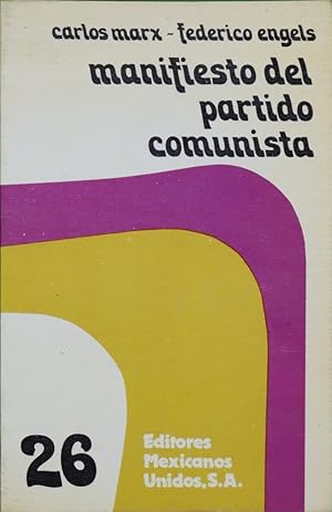 Imagen del vendedor de Manifiesto del partido comunista a la venta por Librera Alonso Quijano