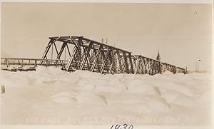 Bulkley River In Disaster Snow BC Canada 1930 Old Rare Postcard