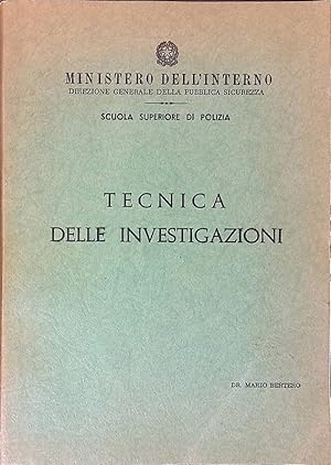 Seller image for Tecnica delle investigazioni for sale by FolignoLibri