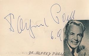 Seller image for Dr Alfred Poell Berti Mandl Austrian Opera Baritone Hand Signed Autograph for sale by Postcard Finder