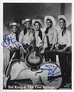 Seller image for Sid King & The Five Strings 1950s Rockabilly Band Hand Signed Photo for sale by Postcard Finder