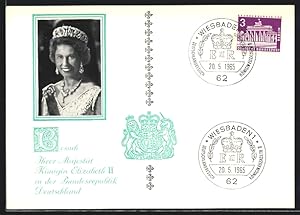 Postcard Besuch Ihrer Majestät Königin Elizabeth II von England in der Bundesrepublik Deutschland