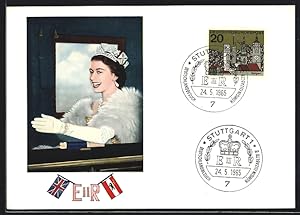 Postcard Besuch Ihrer Majestät Königin Elizabeth II von England in der Bundesrepublik Deutschland...